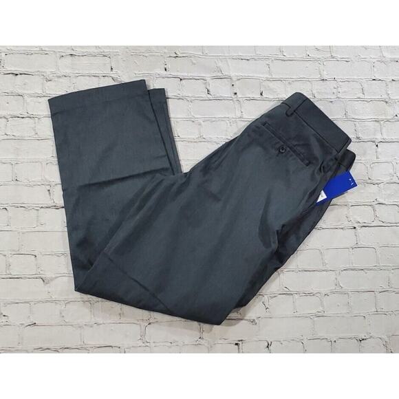 Alan Flusser Golf Pants Flat Front Gray MENS SIZE 33X32 - Picture 6 of 7